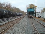 Tank cars and hoppers line the elevator sidings